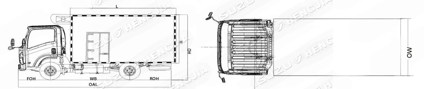 ISUZU NPR EV/EV700 صندوق شاحنة