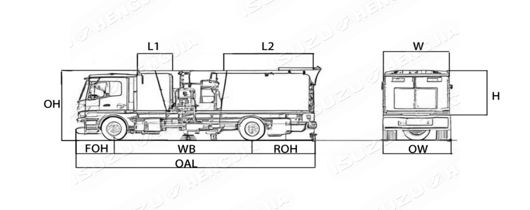 شاحنة كاسحة طريق Isuzu F/FVR